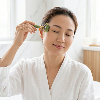 Natural Jade Roller and Gua Sha Set