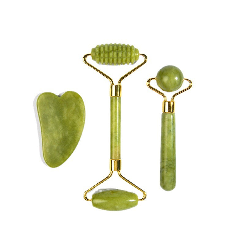Natural Jade Roller and Gua Sha Set